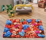 3D Hydrangea Red Rose Flower ZHUA36 Game Non Slip Rug Mat Photo Carpet Amy Hydrangea
