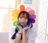 Lovely Colorful Flower Cap Sunflower Headgear Halloween Plush Cosplay Hat Sunflower