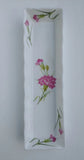 Shafford Taiwan Bone China Rectangular Trinket Dish with Carnations Carnation