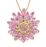 Pink SUNFLOWER Flower Pendant Necklace Sunflower