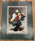 VTG Carnations In A Vase Poster By George Jeannin 1994 Arthur Kaplan USA 20X 16