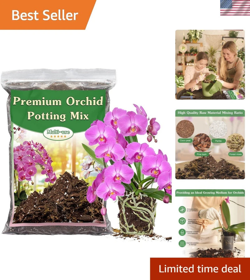Orchid Potting Mix,1 Quart  Orchid Potting Mix for Repotting with Dried Fores... Orchids