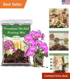 Orchid Potting Mix,1 Quart  Orchid Potting Mix for Repotting with Dried Fores... Orchids