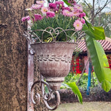 Garden Flower Basket Planter Wall Mounted Flower Pot Plant Container Vintage Garden Plants