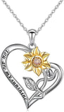 You Are My Sunshine Necklace Sunflower Necklace for Women and Girls Sunflower