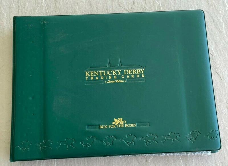 Green Kentucky Derby Trading Cards factory set box with Run for the Roses logo