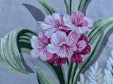 Sweet Pea Hollywood  Glam PINK & Celery Mid Century Barkcloth Era Vintage Fabric Hydrangea