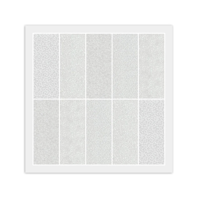 WHITE Layer Cake: 20) 10" x 10" Squares, 100% Cotton Fabric, Dups Flowering Plants