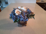 Traditional Hydrangea arrangement-Purple and White Flowers Hydrangea