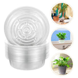 60 Pcs Gardening Tray Plant Dishes Saucer Clear Plants Flower Pot Plate Garden Plants