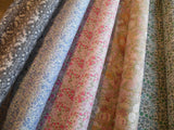 LIBERTY TANA LAWN FABRIC - 100% COTTON - CLASSIC METALLIC - BUY UNIT 20x136cm - Flowering Plants