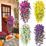 4-20PCS Artificial Morning Glory Vines UV Resistant Hanging Flower Outdoor Decor Flowering Plants