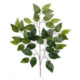 Green Ficus Leaf Spray Faux Plants And Trees Green Plant