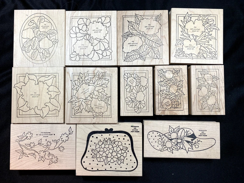 Stamp 3D Flower Punched Paper Art Unique 13 Different Styles Vintage Hydrangea