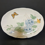 Lenox Butterfly Meadow Hydrangea Large 16" Oval Serving Platter #3985223 Mint! Hydrangea