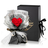 GLAMOUR BOUTIQUE Preserved Flowers Bouquet - Forever in a Red Heart Hydrangea