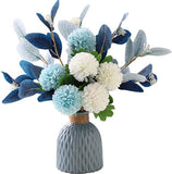 Artificial Flowers with Vase Faux Hydrangea Flower Arrangements Table Centerpiec Hydrangea