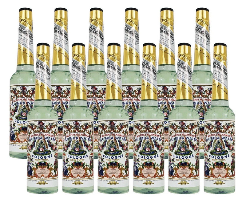 Florida Water Cologne 7.5 fl. oz.  (12 BOTTLES) + Travel Bottle Bouquet