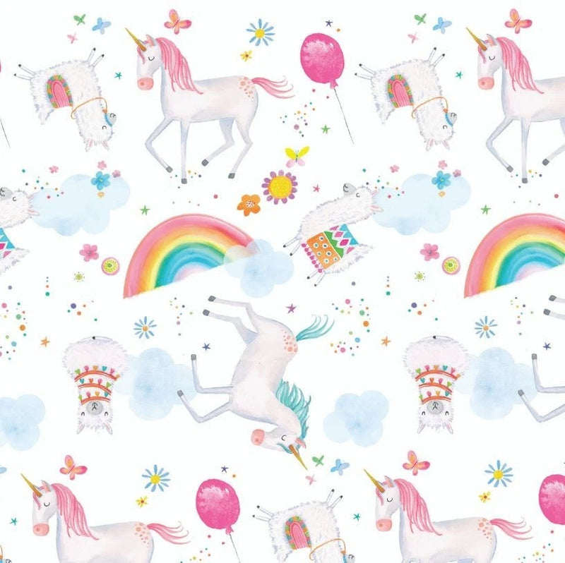 Flannel Unicorns Rainbows Flowers Balloons Flannel Fabric by Yard D284.40 Flowering Plants