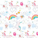Flannel Unicorns Rainbows Flowers Balloons Flannel Fabric by Yard D284.40 Flowering Plants