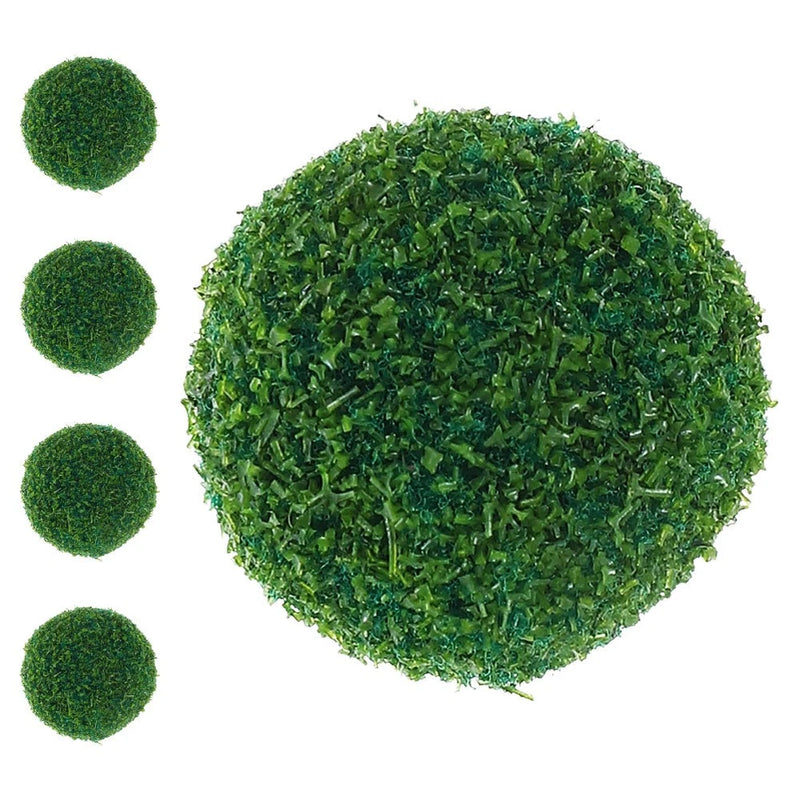 5Pcs Diy Artificial Grass Balls Realistic Simulated Plant Spheres For Model Green Plant