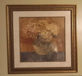 Albena Hristova "Still Life Flowers in VaseÓ 26 1/2 X 26 1/2 Framed Art Vintage Hydrangea