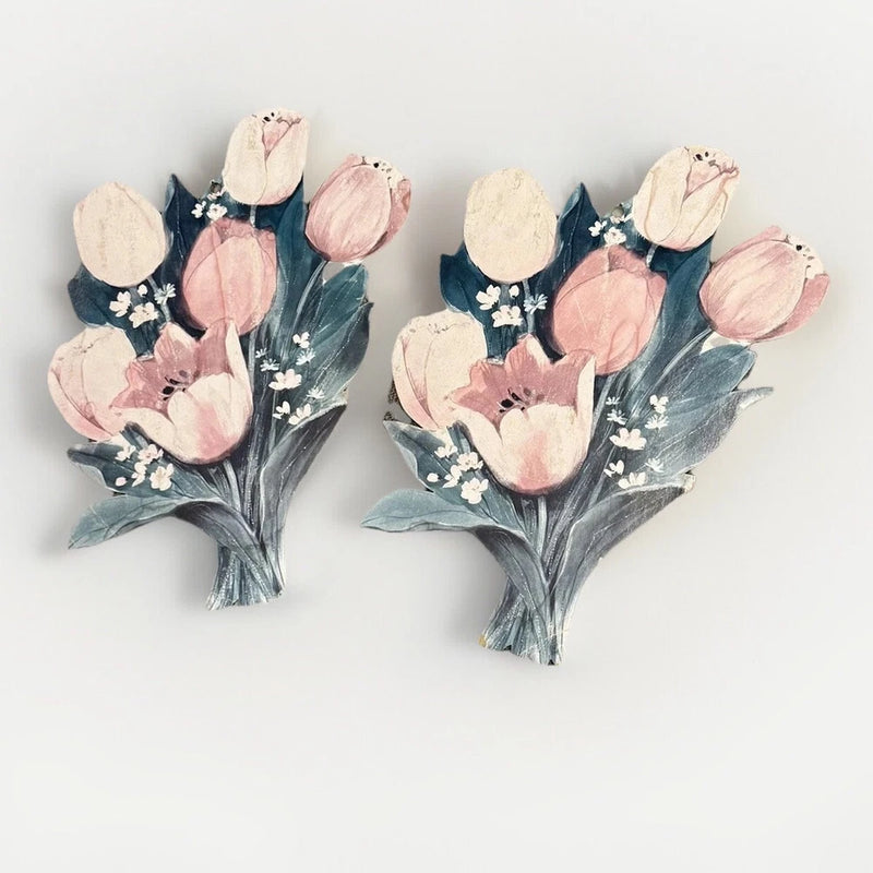 Vintage Eureka Easter Flowers Carnations Wall Hanger Sign Decoration RARE Carnation