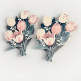 Vintage Eureka Easter Flowers Carnations Wall Hanger Sign Decoration RARE Carnation