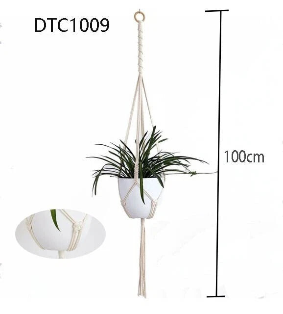 Handmade Plant Hanger Pot Holder for Wall Decoration Natural Garden Pot Tray Garden Plants