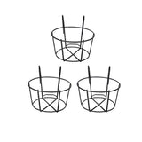 3pcs Iron Hanging Flowerpot Brackets Metal Railing Planters For Outdoor Garden Garden Plants