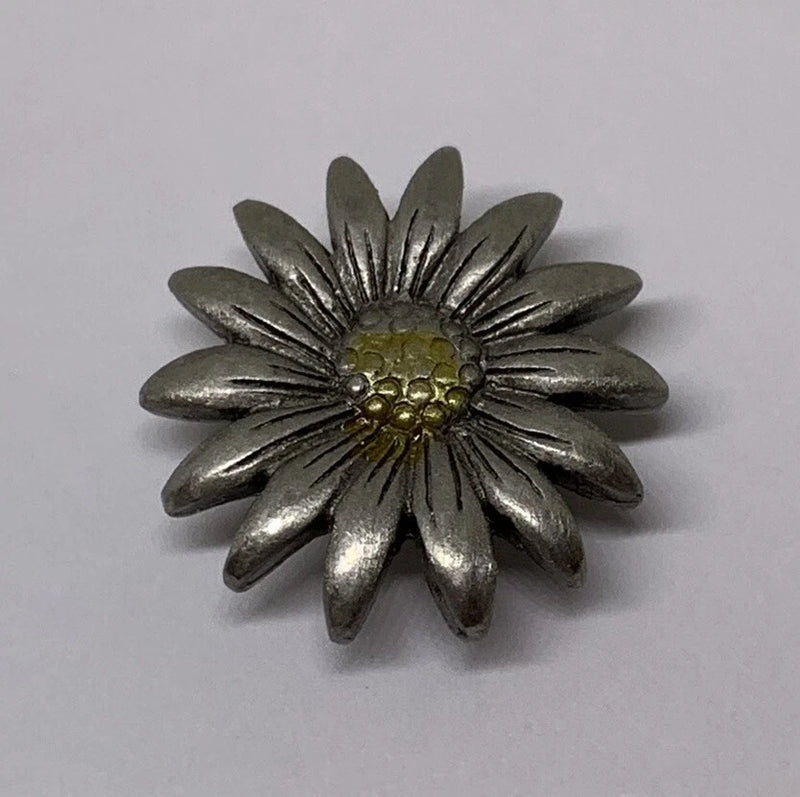 JJ Jonette Daisy Sunflower Flower Pewter Lapel Pin (145) Sunflower
