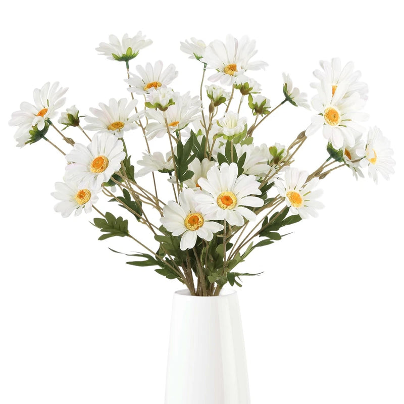 White Artificial Daisy Flowers 6Pcs 29.52Ó Long Stem Faux Daisies 36 Heads Fa... Daisies