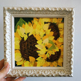 Sunflower ORIGINAL Painting Impasto Oil Painting 6x6" Sunflower
