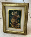 VINTAGE FRAMED PRESSED FLOWERS Dried Flower