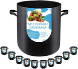 Grow Bags Tall, Fabric Plant Bag Pots with Handles for Vegetables, Flowers Flowering Plants