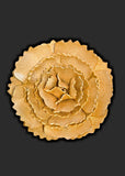 Round Single Golden Flower Blossom 'Carnation' Pin 2" Wide Carnation