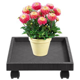 Indoor Outdoor Garden Patio Flower Pot Plant Stand Tray Holder with Wheels Garden Plants
