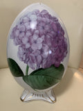 Formalities by Baum Bros ceramic Purple Hydrangea Flower Design 9.5Ó Egg Decor_ Hydrangea