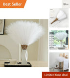 30pcs White Pampas Grass - 24 Inch Faux Pampas Grass Decor, Artificial Tall P... Pampas Grass