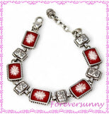 Brighton Water Lily Red Flower Retired Bracelet Lily
