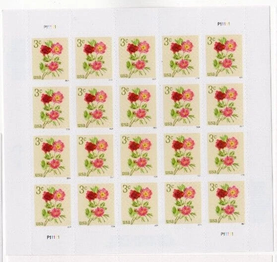 USPS Flowers Peonies Sheet of 20 Stamps - MNH In stock (5899) Peony