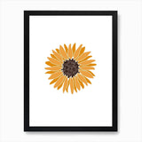Sunflower Flower Colourful Orange Y Framed Wall Art Poster Canvas Print Picture Sunflower