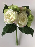 RAZ Imports~Rose & Hydrangea Flower Bouquet Bundle Floral~Easter~Spray/Wreath Hydrangea