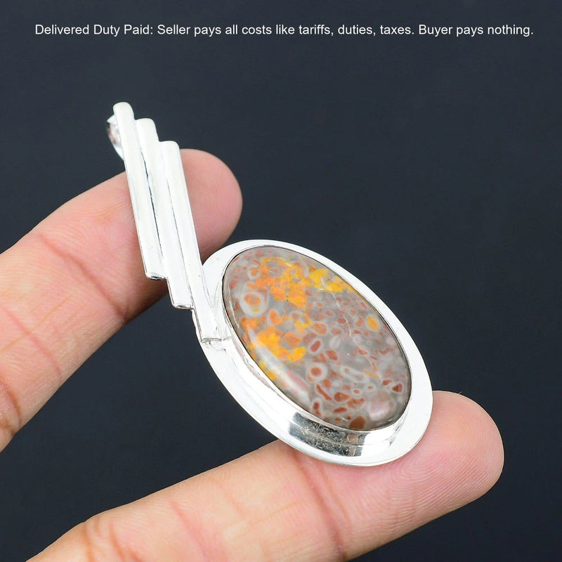 Thanks Giving Day Deal Sunflower Blister Stone Mother Pendant Sterling Silver Sunflower