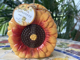 FALL Sunflower __ Set Coasters Holder Cottage Core  FARM House Floral Ceramic Sunflower