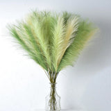 LSKYTOP Green Pampas Grass Decor,23Inch 12pcs Faux Pampas Grass Bouquets Arti... Pampas Grass