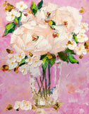 Original Art Peony Hydrangea Painting  Flower Office Painting Impasto Floral Hydrangea