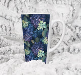 Dark Blue Hydrangeas Garden Coffee Tea Latte Mug Cup 17 Oz Ceramic by Mugzan Hydrangea