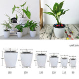 Fashionable Automatic Self Watering Round Plastic Plant Flower Pot Garden Decors Flowering Plants