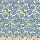 Float Like a Butterfly Aurora Blue Yellow D3210Aurora Half yd continuous cuts Flowering Plants